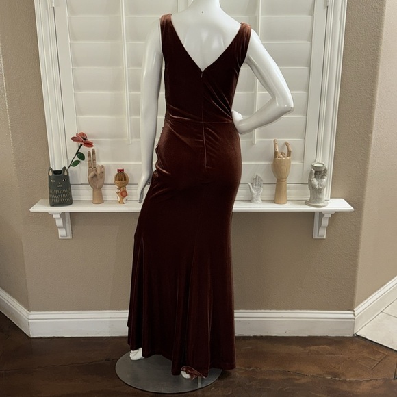 Revelry Dawson Velvet Dress Rust - Picture 6 of 13